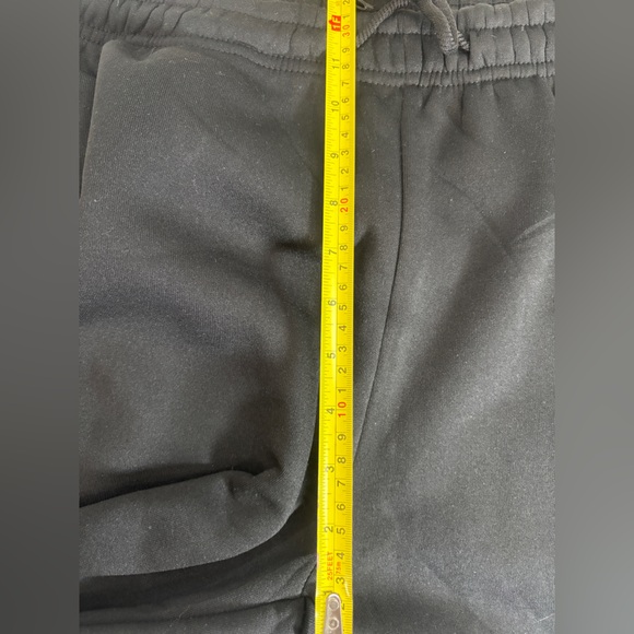 Alo Cotton Drawstring Black Sweatpants Black Logo Straight Leg loungewear - Picture 5 of 10